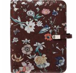 Organiseur Kalpa A5 Agenda 2025-2026 7 jours/2 pages floral brun