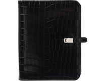 Organiseur Kalpa A5 Agenda 2025-2026 7 jours/2 pages croco noir