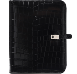 Organiseur Kalpa A5 Agenda 2025-2026 7 jours/2 pages croco noir