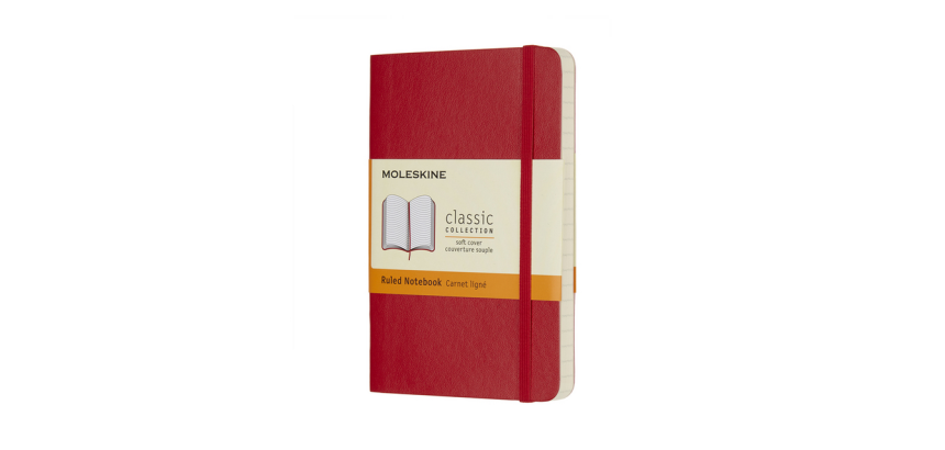Carnet de notes A6 Moleskine Couverture souple rouge