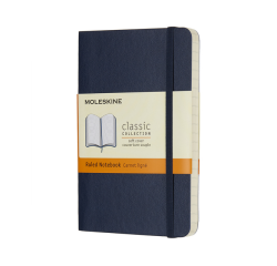 Carnet de notes A6 Moleskine Couverture souple bleu saphir