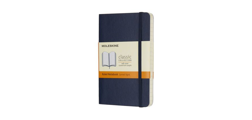 Carnet de notes A6 Moleskine Couverture souple bleu saphir