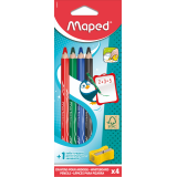 Crayon tableau blanc Maped Marker'Peps avec taille-crayon set 4 couleurs