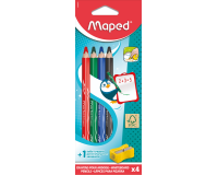Whiteboardpotlood Maped Marker'Peps inclusief slijper set à 4 kleuren
