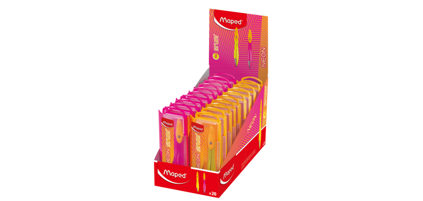 Compas Maped Neon Study présentoir 20 pièces assorti