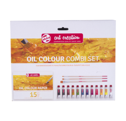 Set peinture à l'huile Talens Art Creation Orange 16 pièces