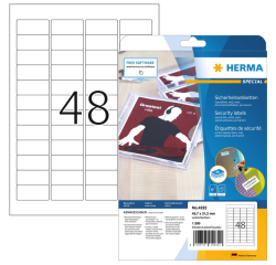 Etiquette de sécurité HERMA 4232 45,7x32,2mm blanc 1200 étiquettes