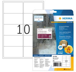 Etiket HERMA 8330 99.1x57mm weerbestendig wit 250 stuks
