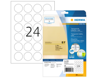 Etiket HERMA 4236 rond 40mm transparant 600 etiketten