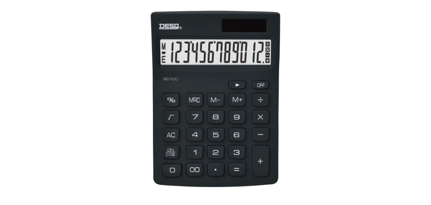 Calculatrice Desq Compact bleu noir