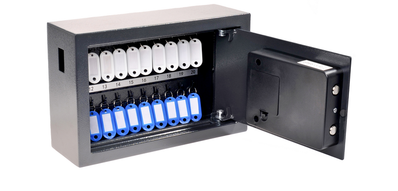 Pavo High Security Advanced Key Cabinet 20 Hooks 200x310x100mm