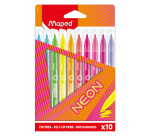 Maped Neon Felt Tip Pen Set 10 Colors