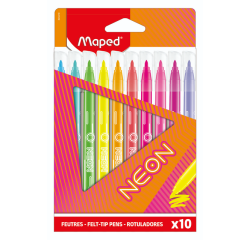 En_rotulador maped fluorescente neon caja de 10 unidades colores surtidos