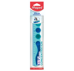 Liniaal Maped Kidy Learn Concentration 20 cm blauw