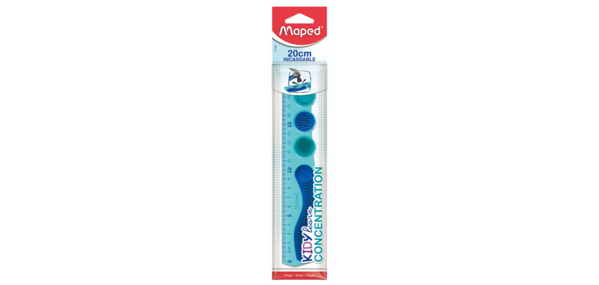 Règle Maped Kidy Learn Concentration 20cm bleu