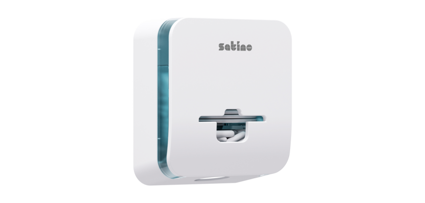 Distributeur hygiène féminine Satino FC1 Hyginity FemCare 333442 blanc