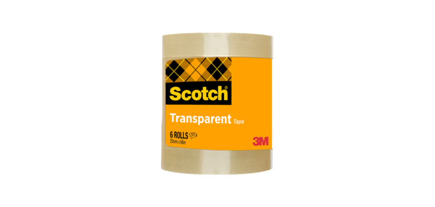 Plakband Scotch 508 25mmx66m transparant 6 rollen
