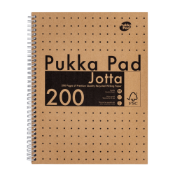 Cahier de projets Pukka Pad Jotta A4 ligné 200 pages 80g kraft