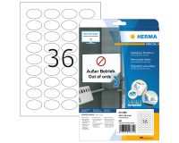 Etiquette HERMA 4380 ovale 40,6x25,4mm blanc 900 étiquettes