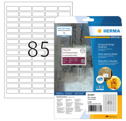 Etiquette HERMA 8332 37x13mm résistante aux intempéries blanc 2125 étiquettes