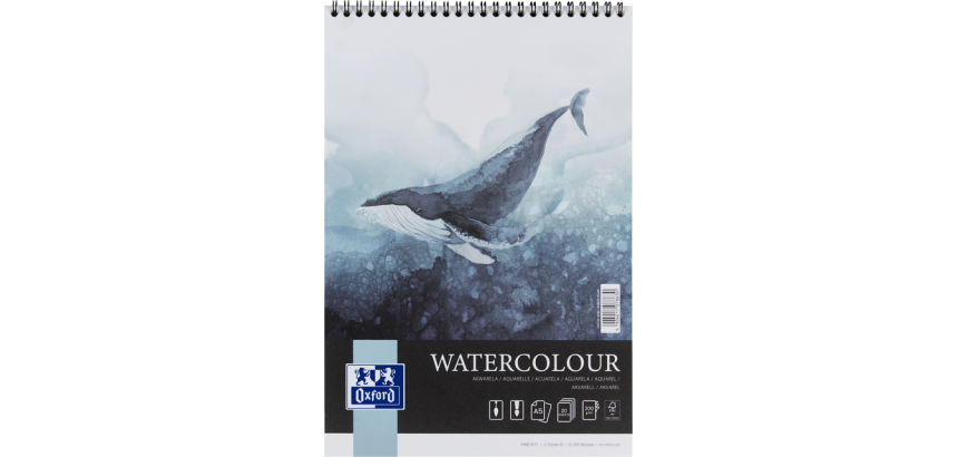 Oxford Watercolour Aquarellblock A5 20 Blatt 300g Spiralbindung