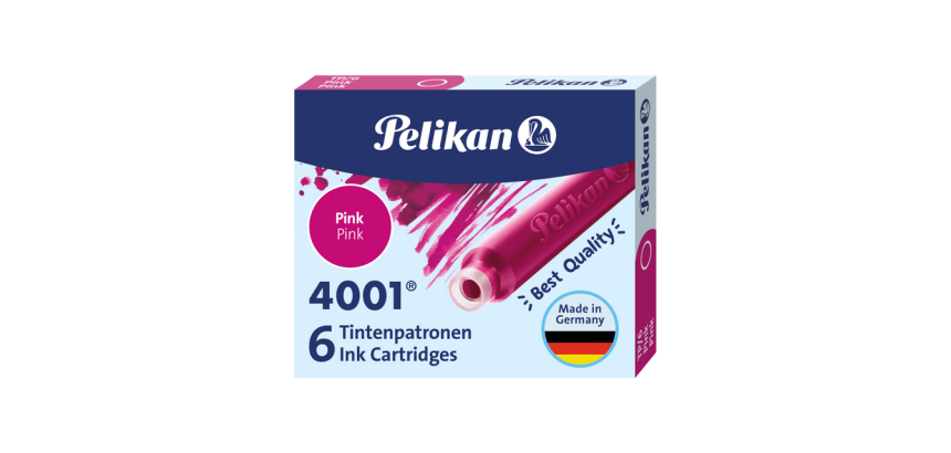 Cartouche d'encre Pelikan 4001 rose 6 pièces