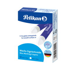 EN_BOITE 12 CRAYONS CIRE PK BLANC