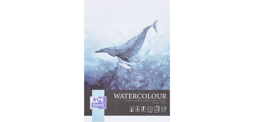 Aquarelblok Oxford Watercolour A4 20 vel 300 gram gelijmd
