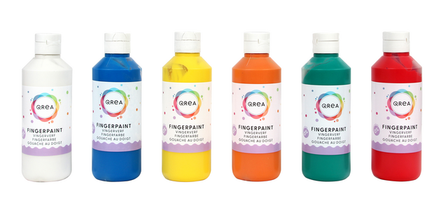 Fingermalfarbe Qrea Set 6 Farben 250 ml