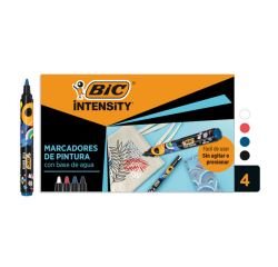Marqueur peinture BIC Intensity assorti 4 pièces