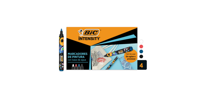 Paintmarker Bic Intensity assorti 4 stuks