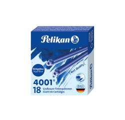 Inktpatroon Pelikan 4001 lang koningsblauw 18 stuks