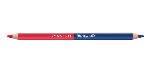 Crayon Pelikan 3mm rouge/bleu