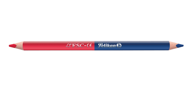 Crayon Pelikan 3mm rouge/bleu