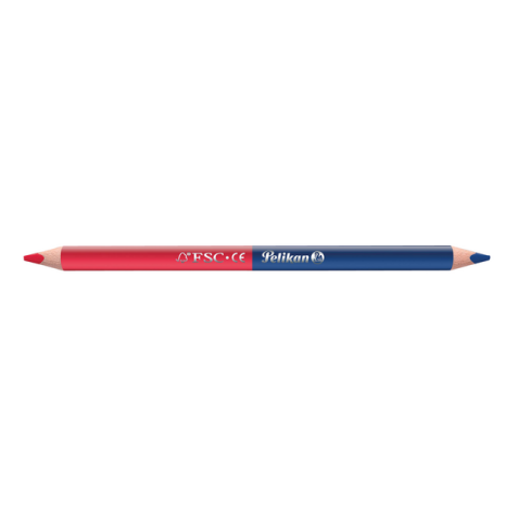 Crayon Pelikan 3mm rouge/bleu