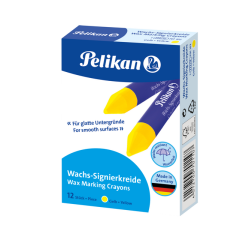 EN_BOITE 12 CRAYONS CIRE PK JAUNE