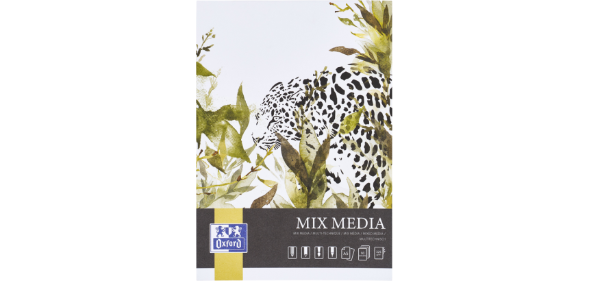 Bloc à dessin Oxford Mix Media A5 50 feuilles 225g