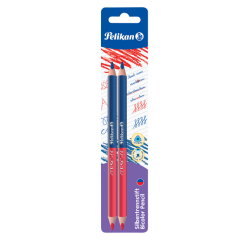 Crayon Pelikan 3mm rouge/bleu 2 pièces