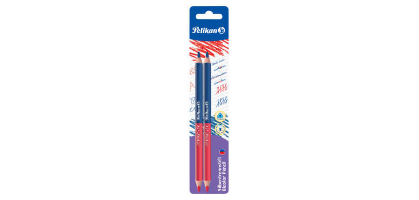 Potlood Pelikan 3mm rood/blauw 2 stuks