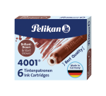 Pelikan Tintenpatrone 4001 Braun 6 Stück