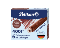 Cartouche d'encre Pelikan 4001 marron 6 pièces