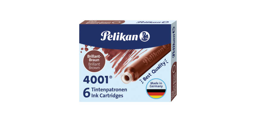 Pelikan Tintenpatrone 4001 Braun 6 Stück