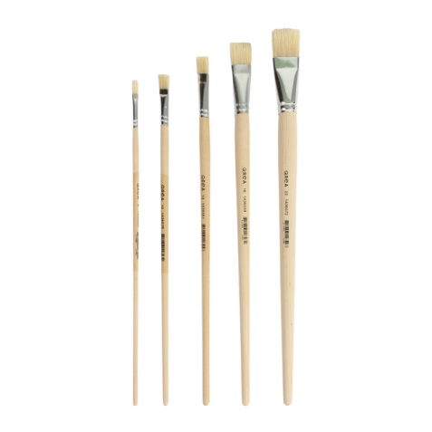 Pinceau Qrea soie de porc set de 5 largeurs