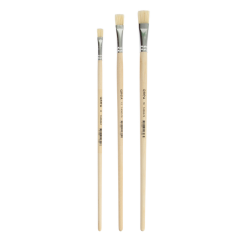 Pinceaux Qrea soie de porc set de 3 largeurs