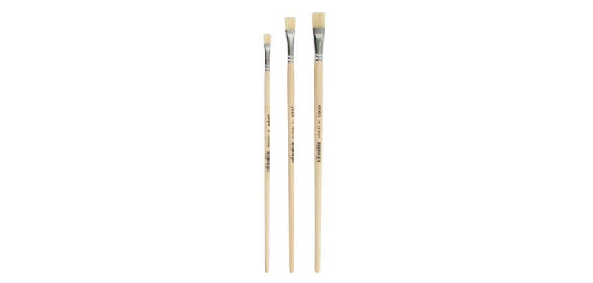Qrea hog bristle brushes set of 3 widths