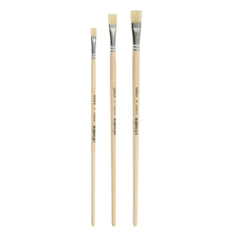 Pinceau Qrea soie de porc set de 3 largeurs
