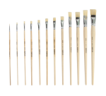 Pinceaux Qrea soie de porc set de 12 largeurs