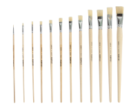 Pinceaux Qrea soie de porc set de 12 largeurs