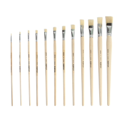 Pinceau Qrea soie de porc set de 12 largeurs