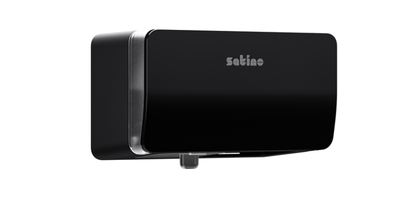 Satino MT1 Hyginity Duo black toilet paper dispenser 333427